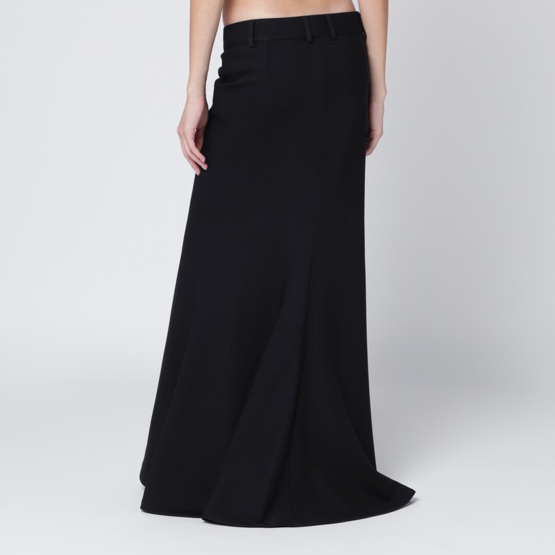 Balenciaga Women Godet Maxi Skirt In Black
