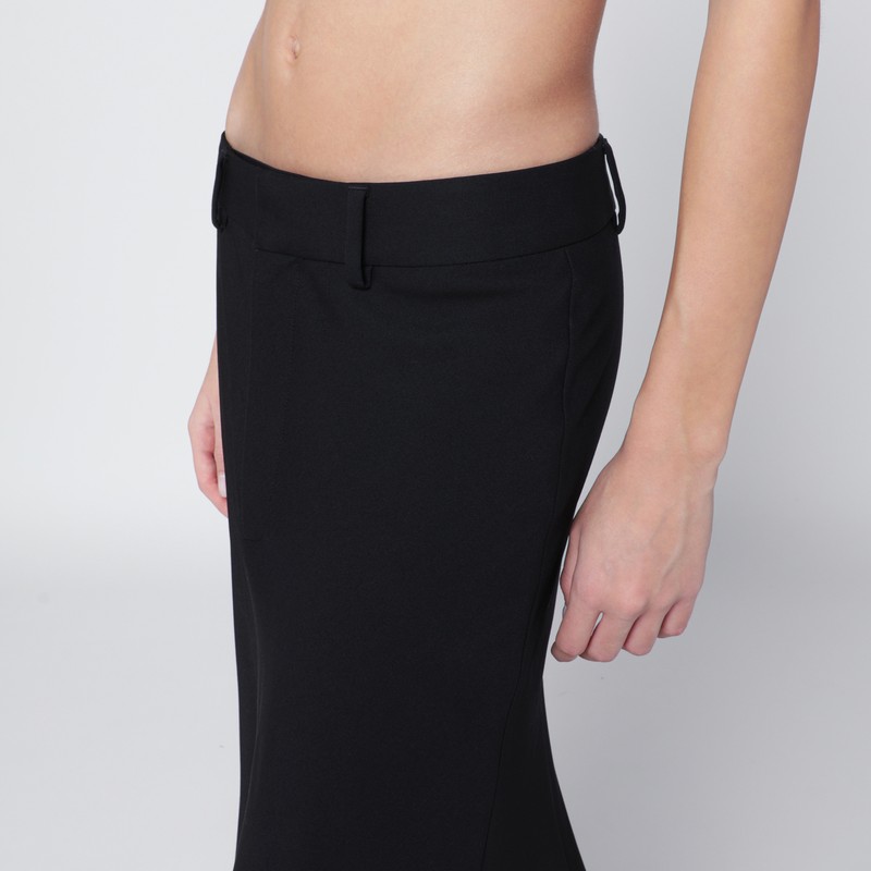 Balenciaga Women Godet Maxi Skirt In Black