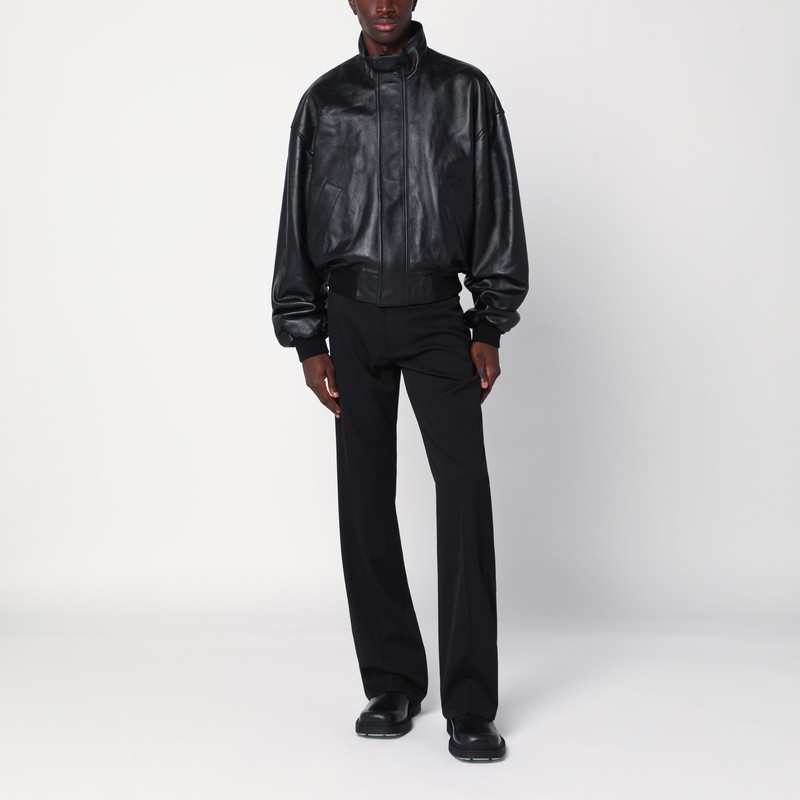 Balenciaga Black Regular Fit Tailored Trousers In Black
