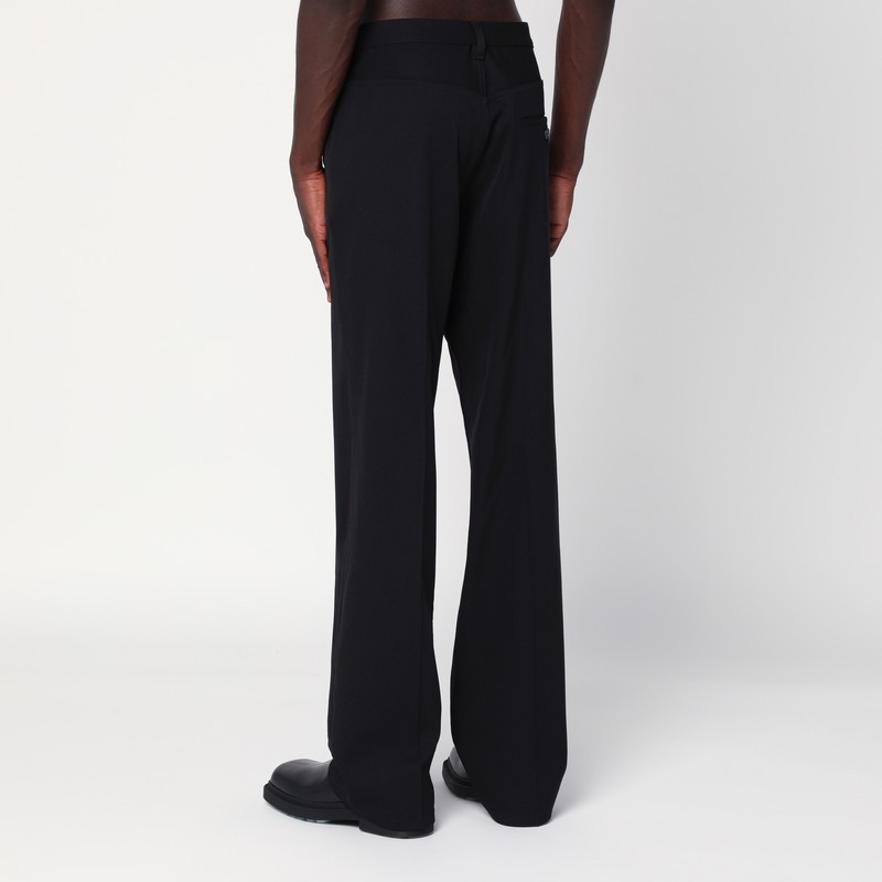 Balenciaga Black Regular Fit Tailored Trousers In Black