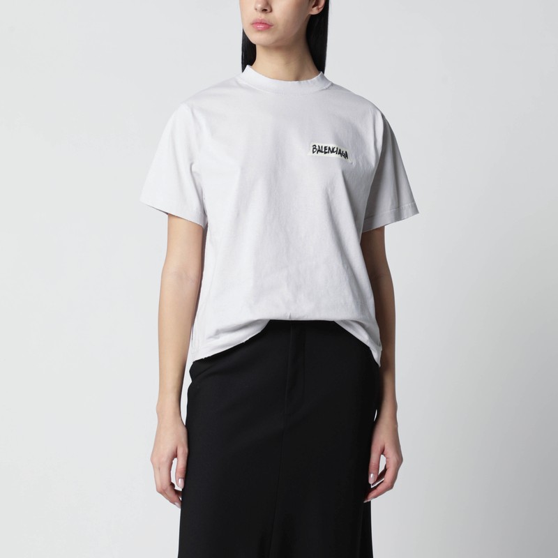 Balenciaga White Masking Tape T-shirt, Medium Fit