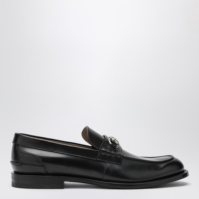 Black loafers with Horsebit