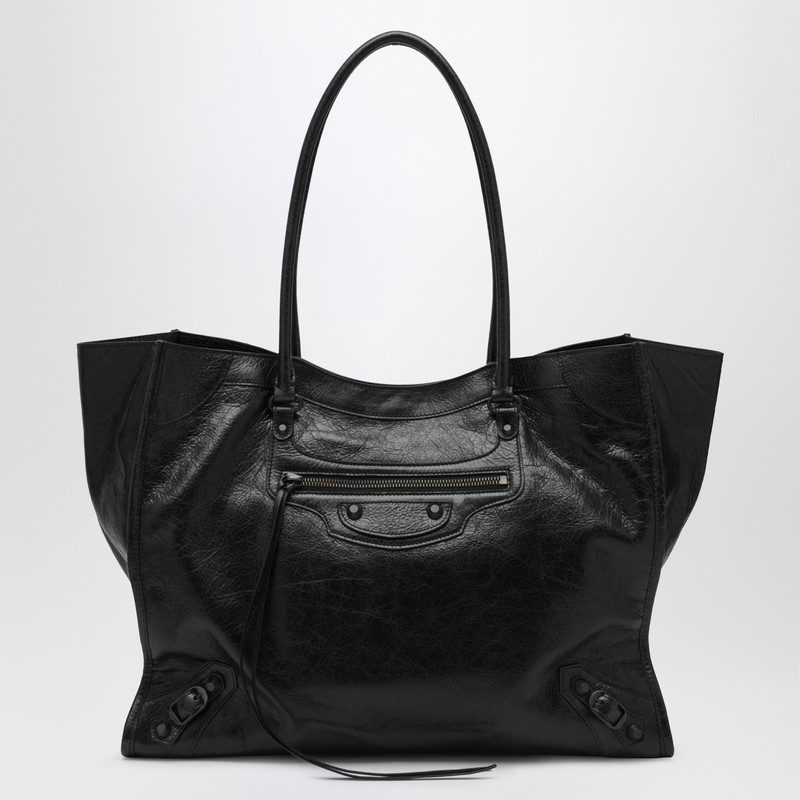 Balenciaga Medium Le City Black Tote Bag In Black