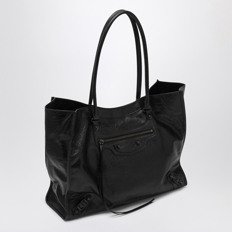 Balenciaga Medium Le City Black Tote Bag In Black