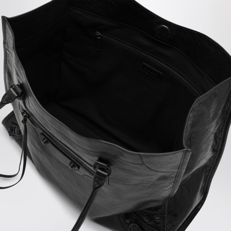 Balenciaga Medium Le City Black Tote Bag In Black