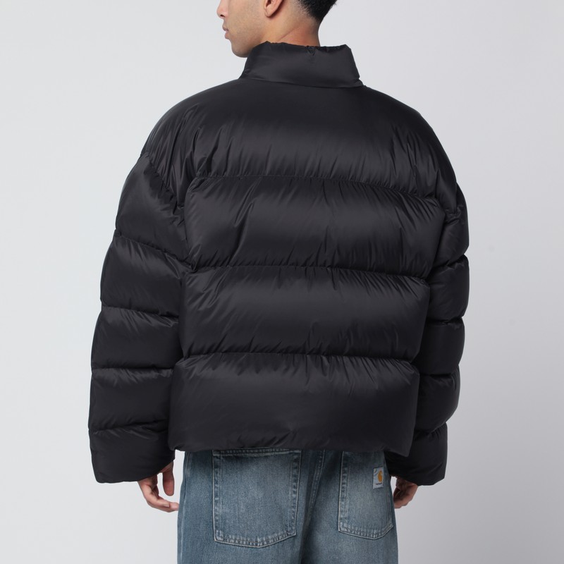 Balenciaga Black Standard Technical Fabric Down Jacket Men In Black