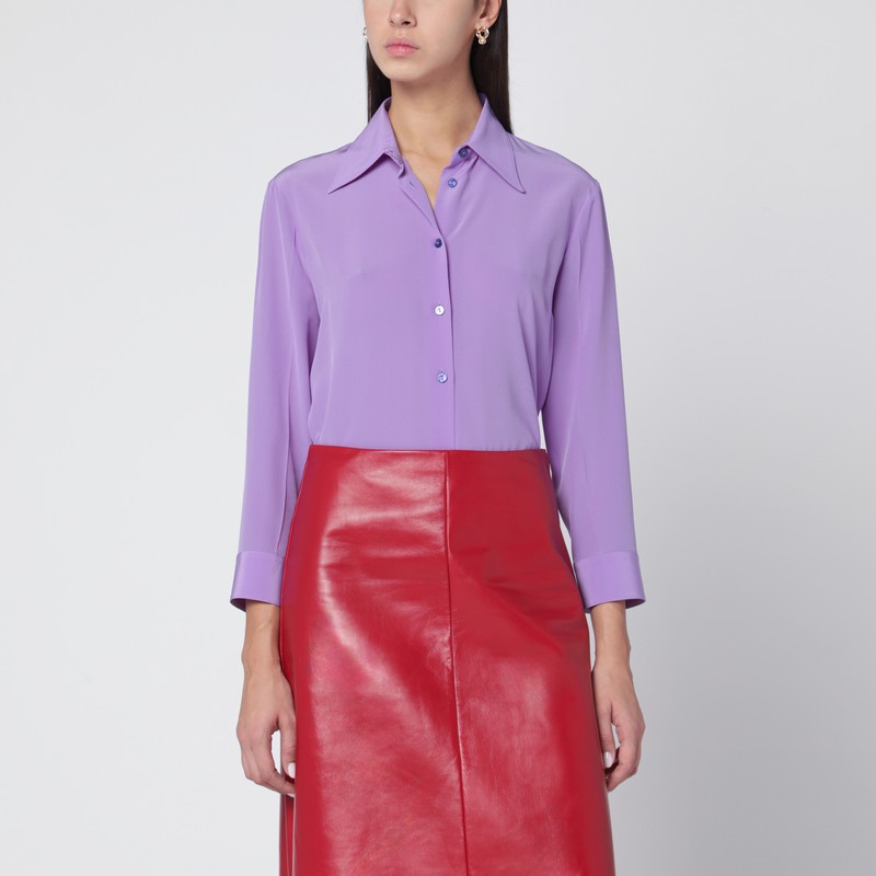 Purple silk shirt