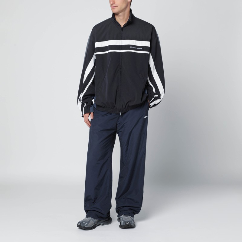 Balenciaga Reversible Jogging Trousers In Cotton Blend Men In Blue