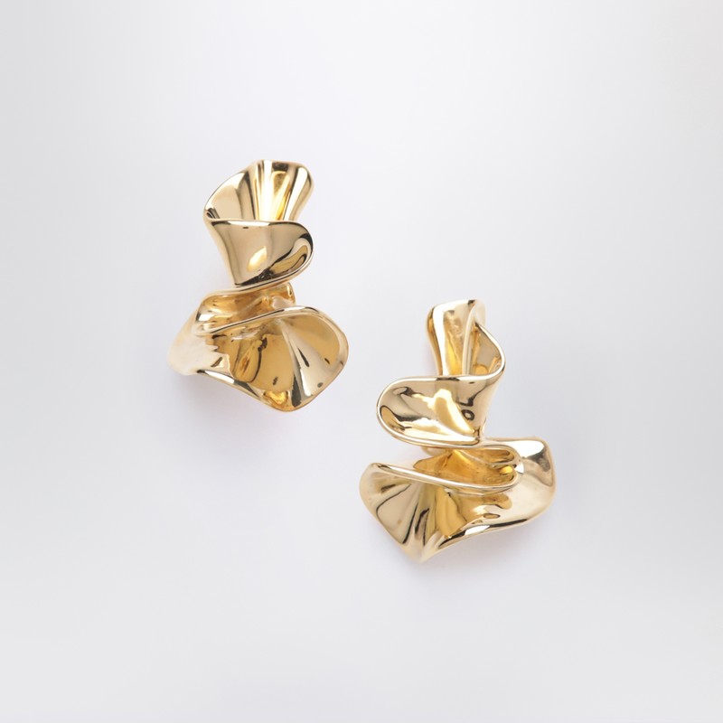 Bottega Veneta Small Anemone Earrings In Gold Tone In Gold