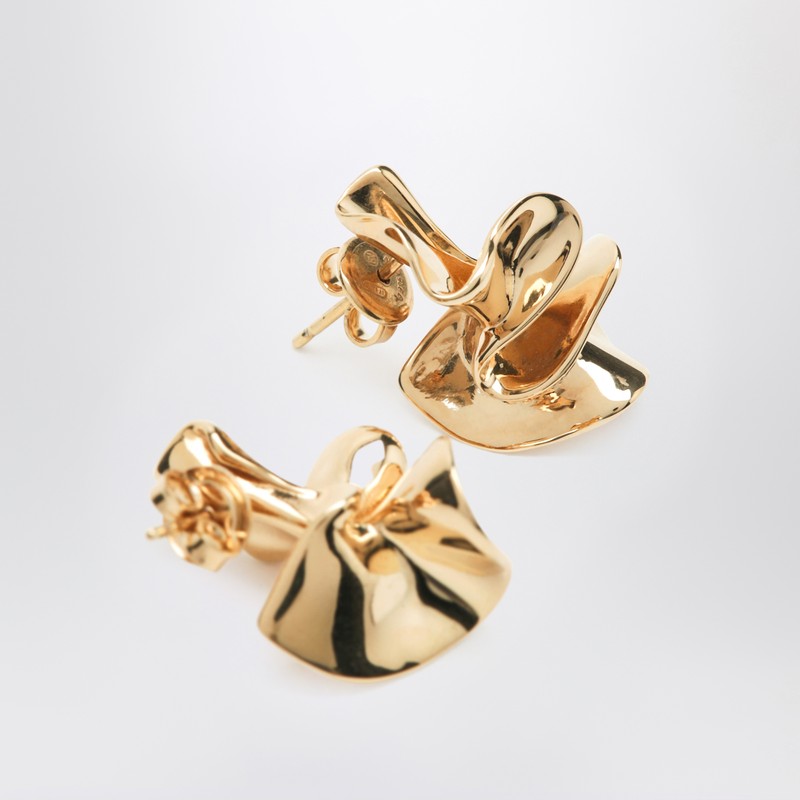 Bottega Veneta Small Anemone Earrings In Gold Tone In Gold
