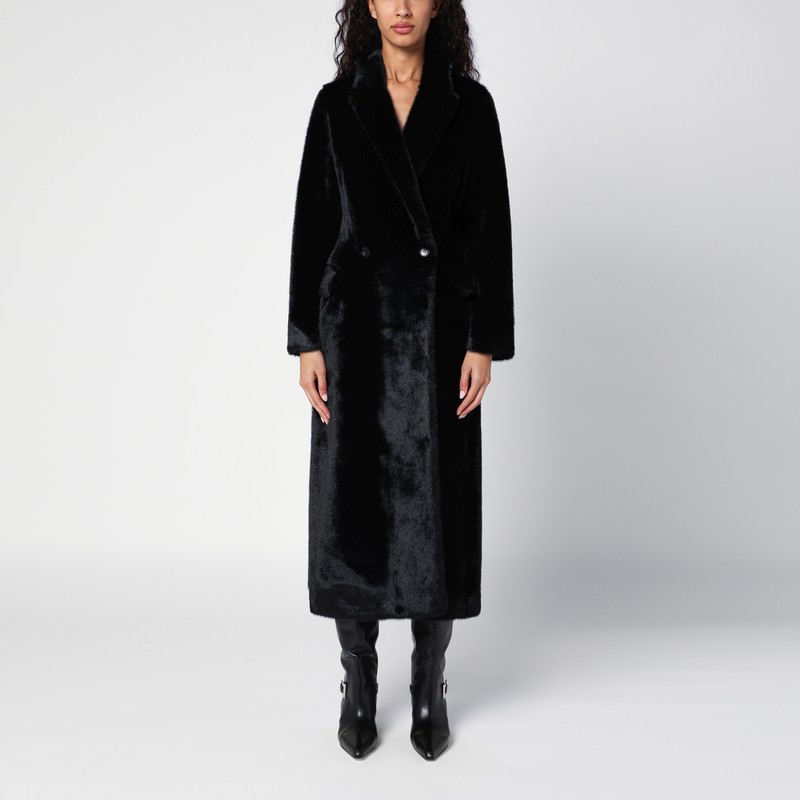 ジャケット SWD by S.w.o.r.d. Black long faux fur coat Swd By S.w.o.r.d. Black Long Faux Fur Coat | ModeSens