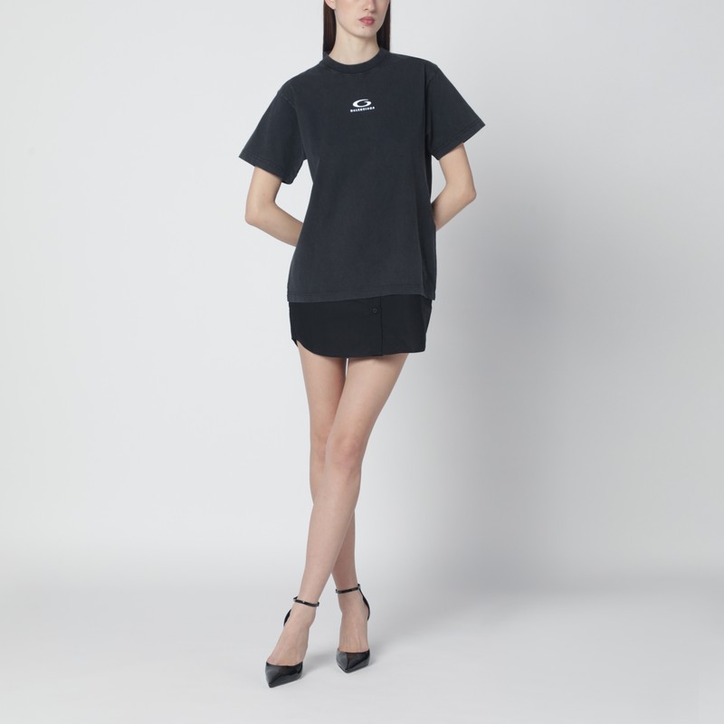 Black washed Loop Sports Icon mini dress