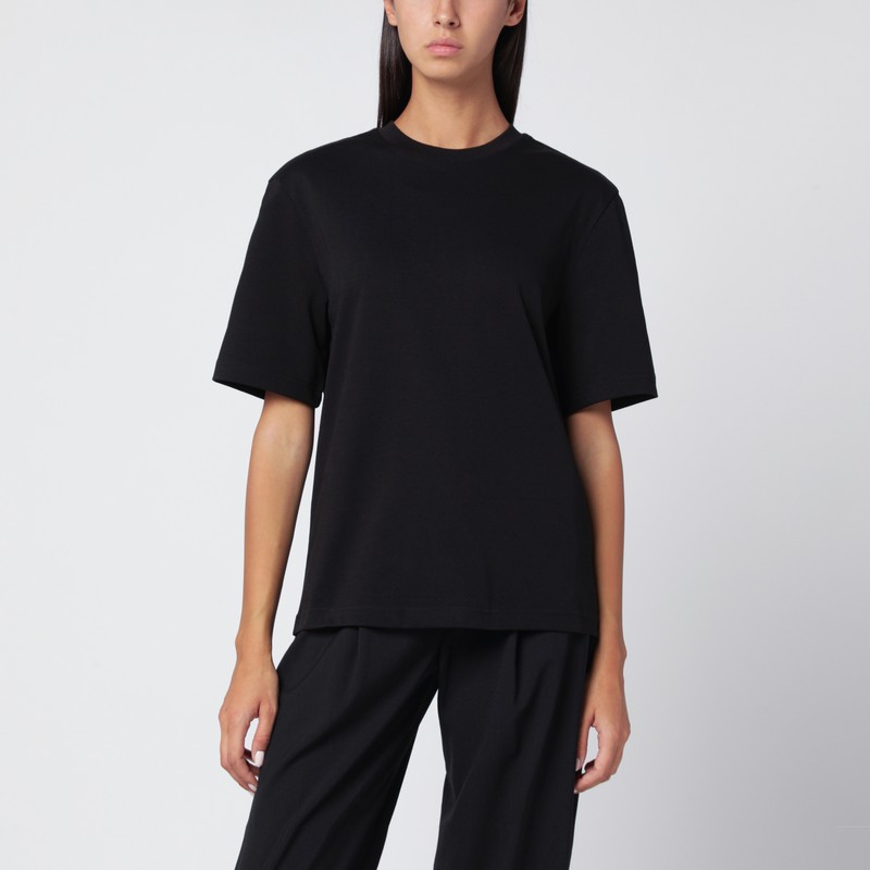 Black cotton T-shirt