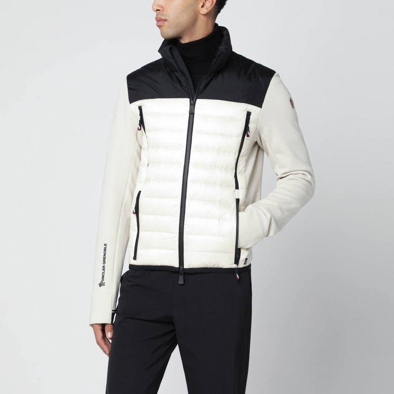 Beige/black padded sweatshirt in Polartec