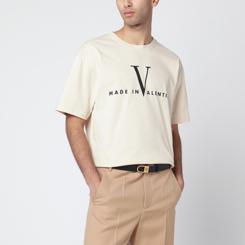 Butter-colored “Made In Valentino” T-shirt