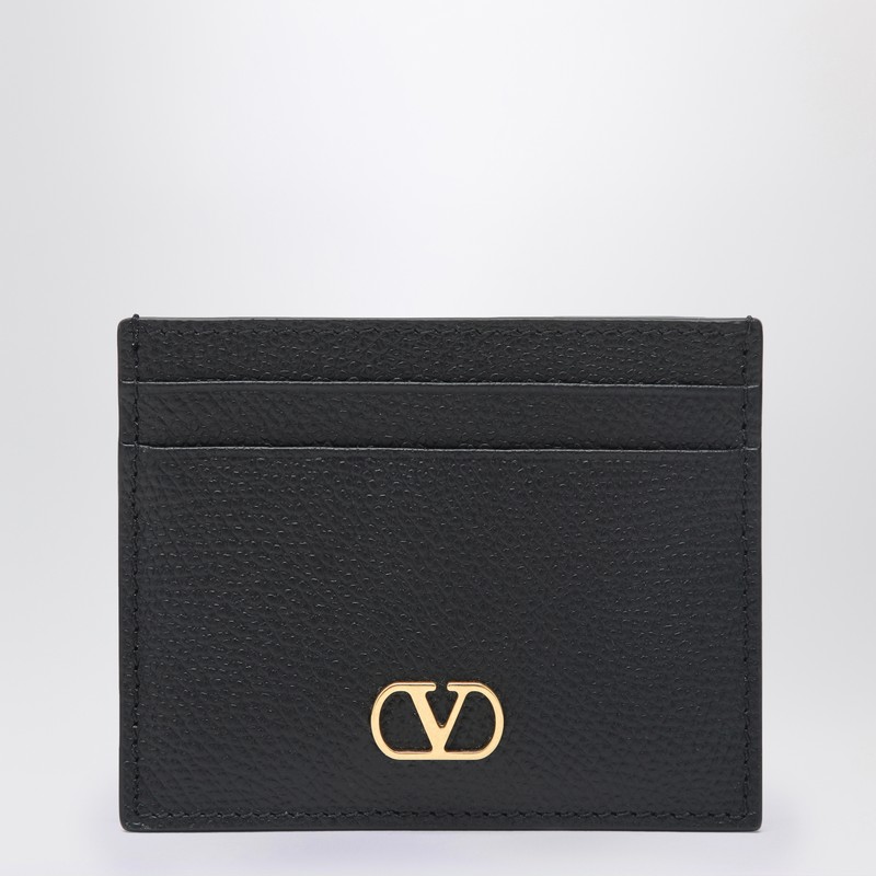 VLogo Signature black credit card holder