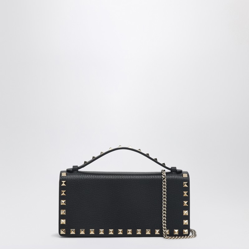 Black Rockstud chain wallet