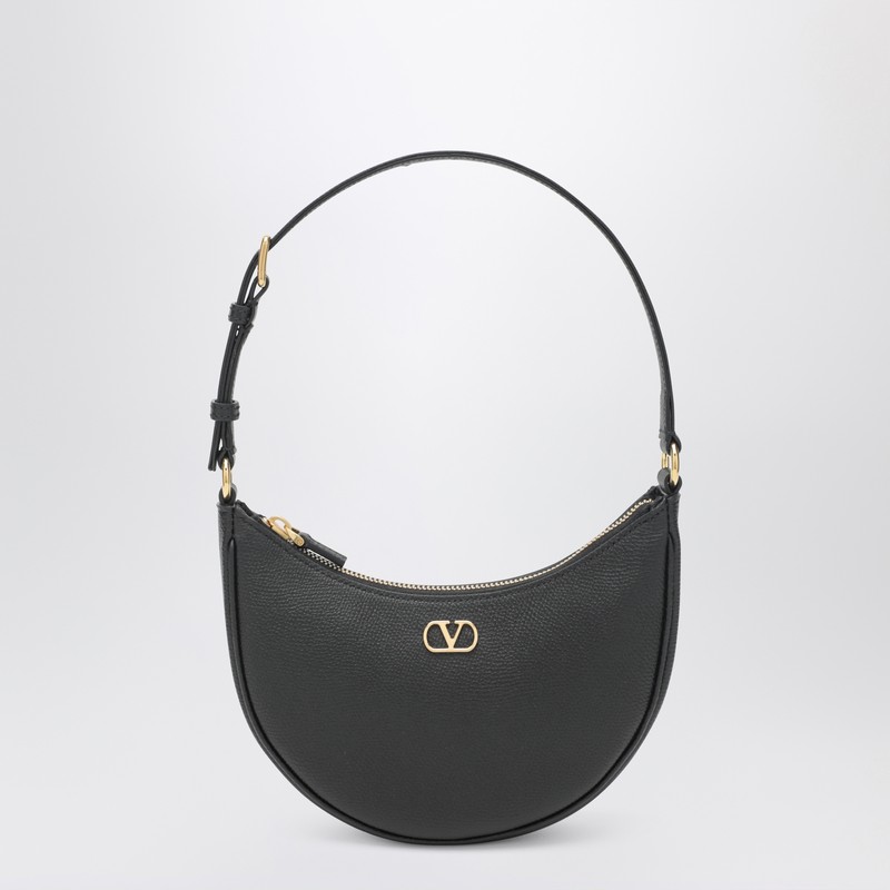 Vlogo Signature Mini Hobo bag in black leather