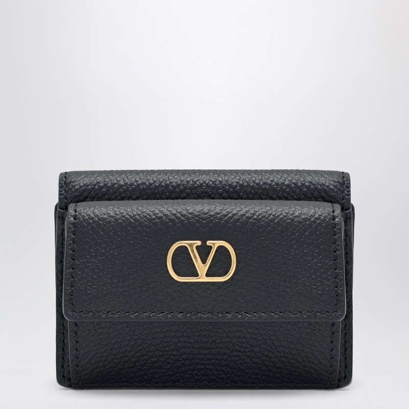 Vlogo trifold wallet black
