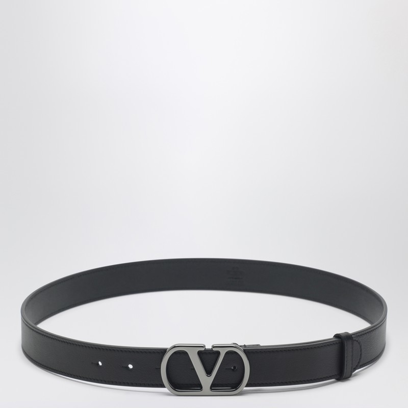 Black VLogo Signature belt
