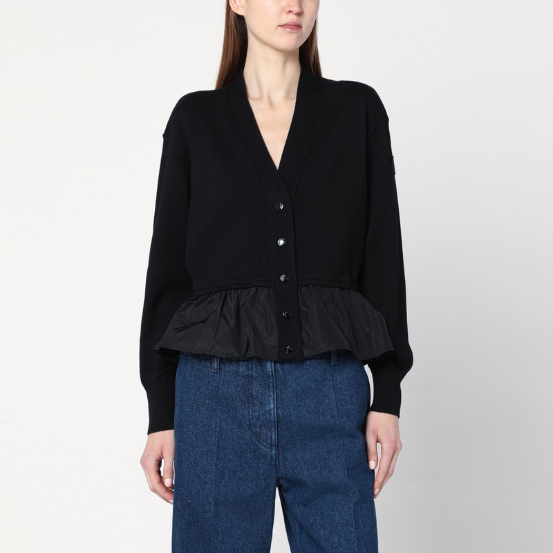 Black cashmere-blend cardigan