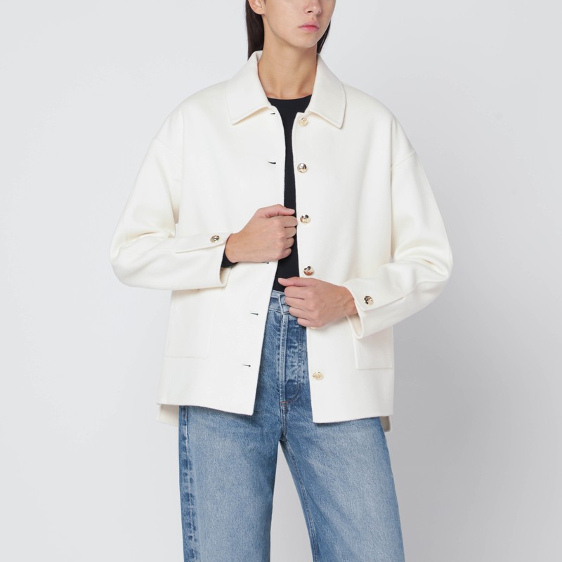 Ivory wool and cashmere jacket