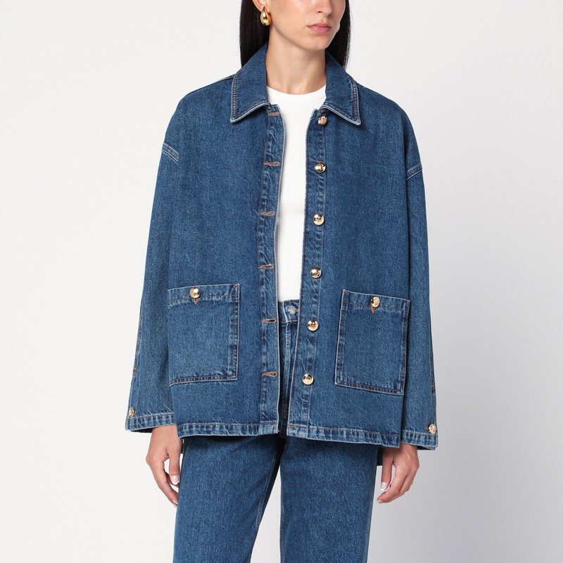 Luna jacket in indigo blue denim - ANINE BING - Modalova