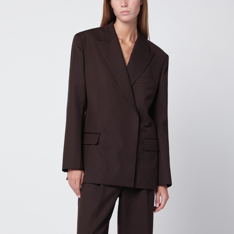 Brown wool blend jacket