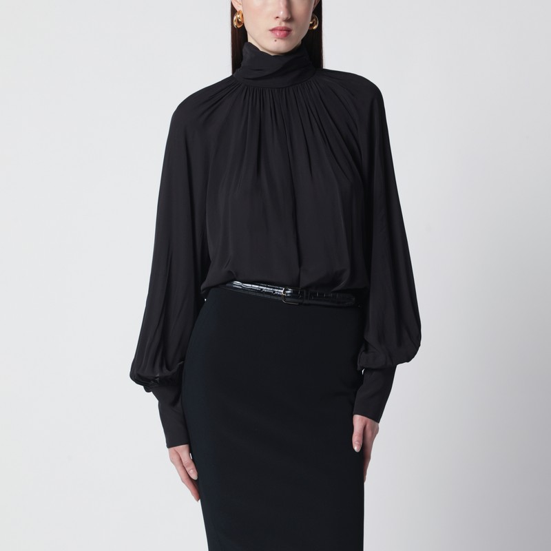 Black Anne viscose blouse