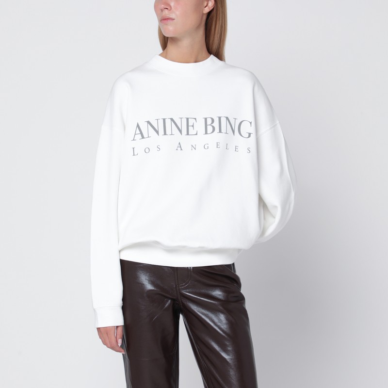 Ivory logo print sweatshirt