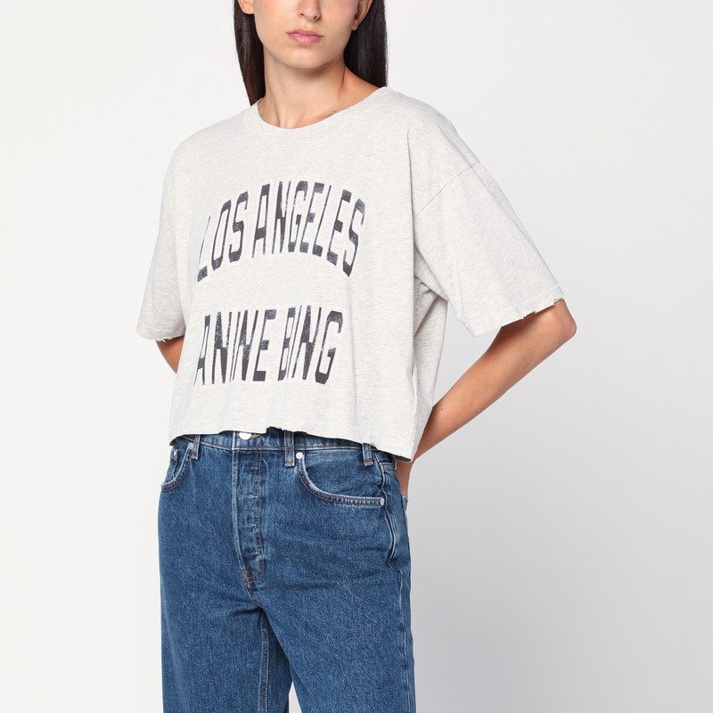 Anine Bing Johnny Grey T-shirt In Gray