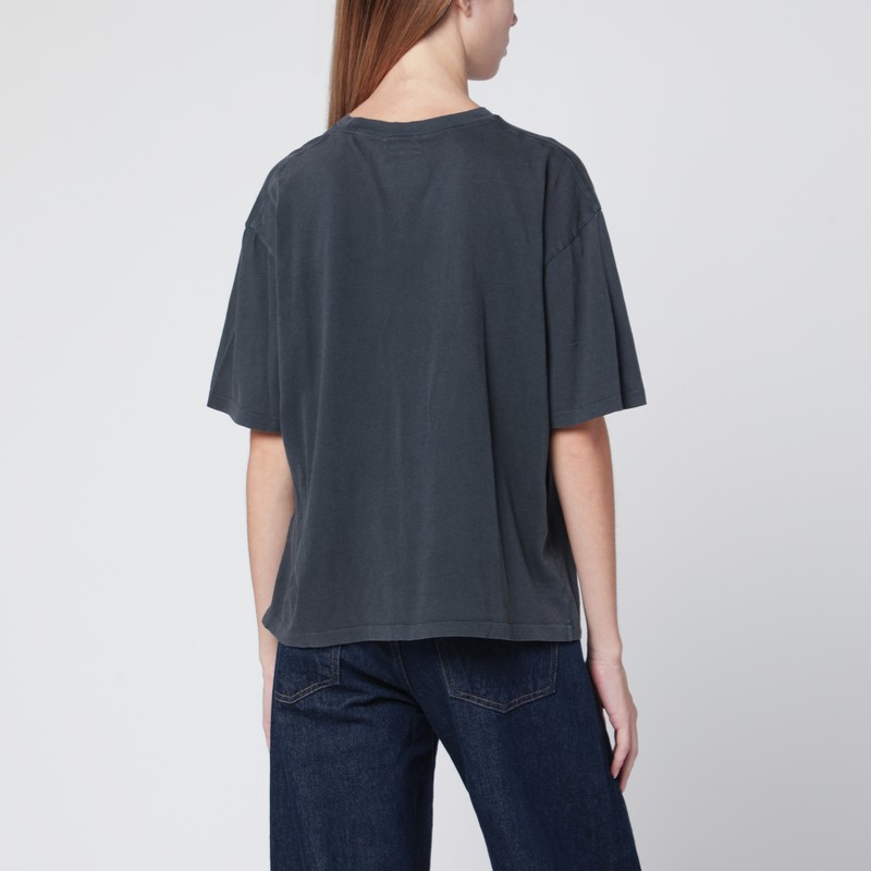 Anine Bing T-shirt Cohen In Cotone Ardesia Donna In Black