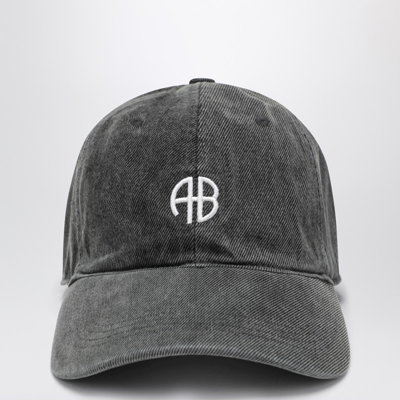 Vintage-effect grey baseball cap