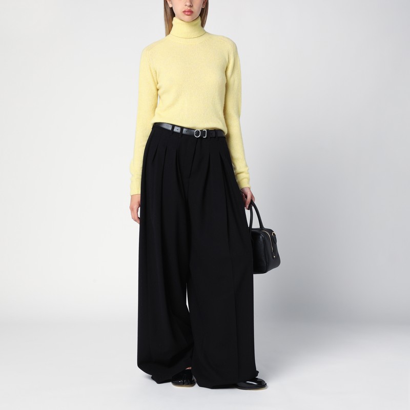 Roberto Collina Cashmere Blend Turtleneck Sweater With Long Sleeves In Yellow