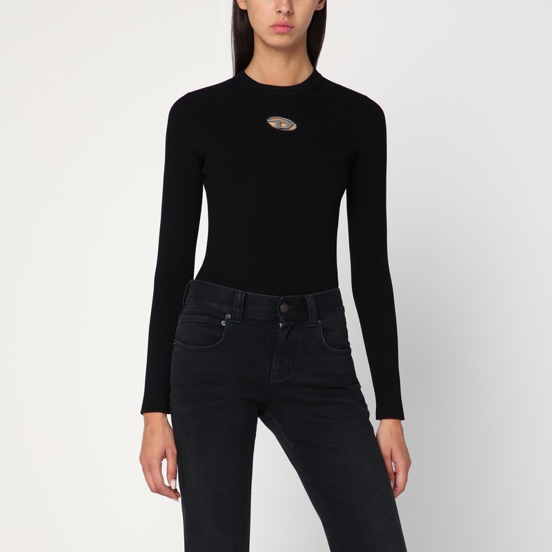 Black ribbed M-Valari sweater