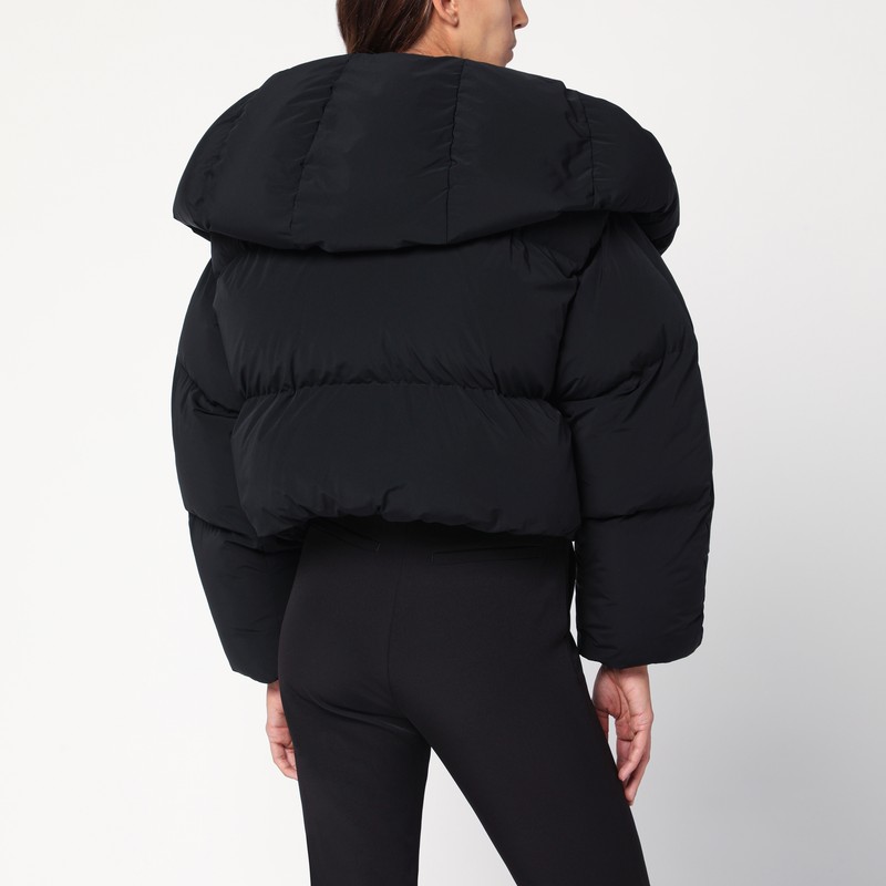 Diesel Black W-iley-t1 Wrap Padded Jacket In Black