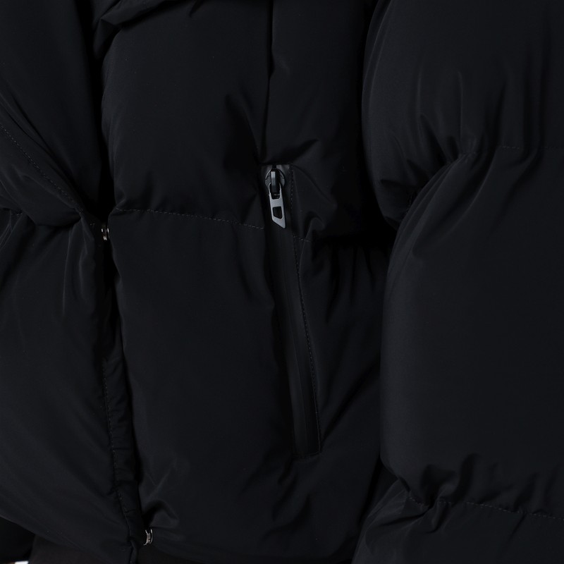 Diesel Black W-iley-t1 Wrap Padded Jacket In Black