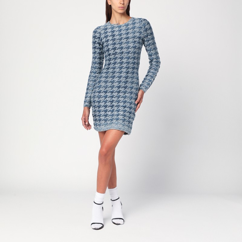Blue/light grey patterned dress