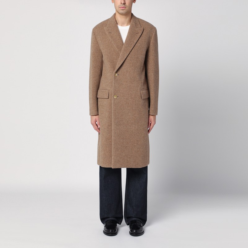 Auralee Super 120s Wool Coat In Beige
