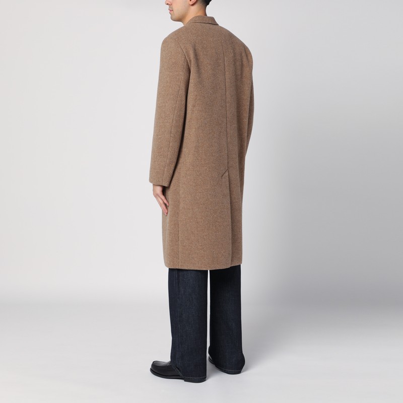 Auralee Super 120s Wool Coat In Beige