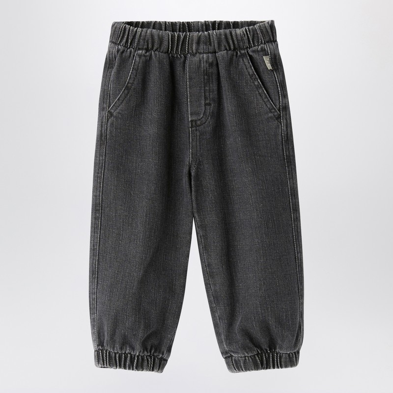 Black washed denim jeans