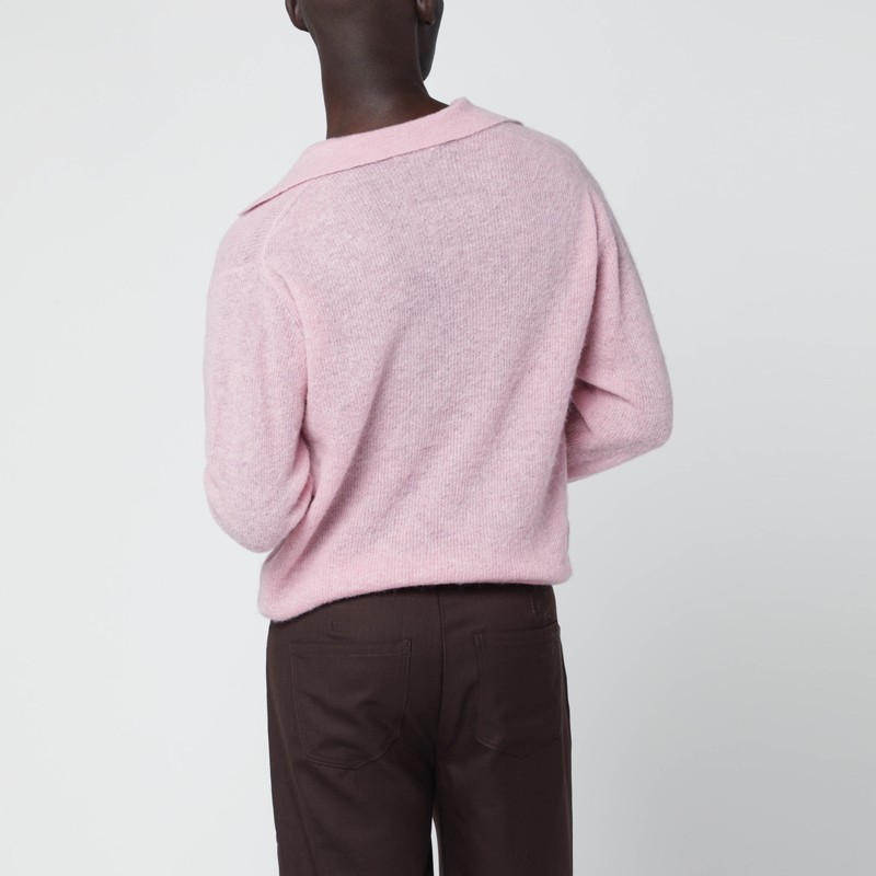 Auralee Alpaca-blend Open Collar Jumper In Multi