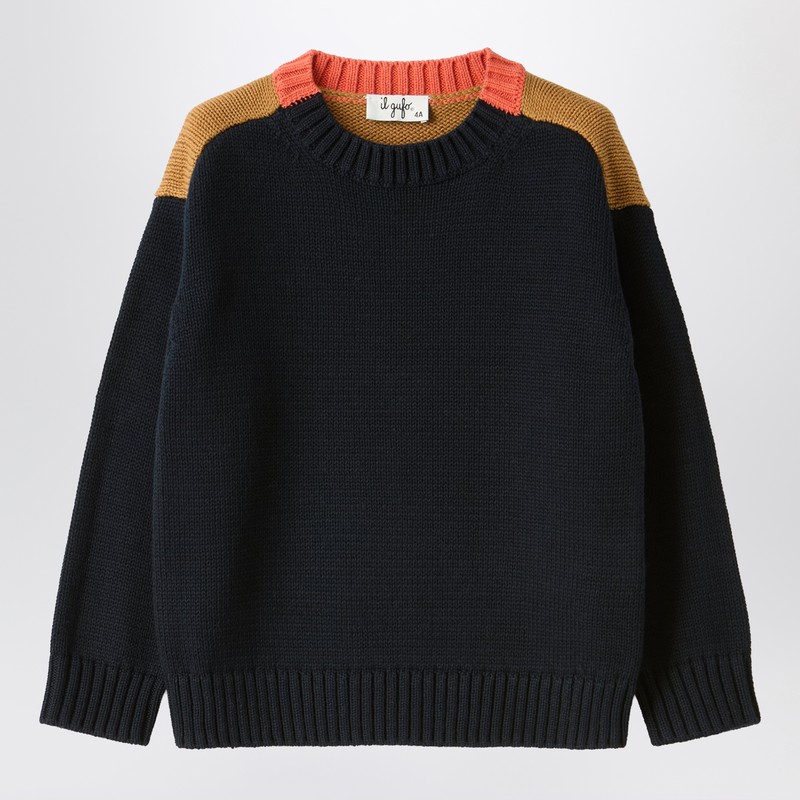 Color-block cotton sweater