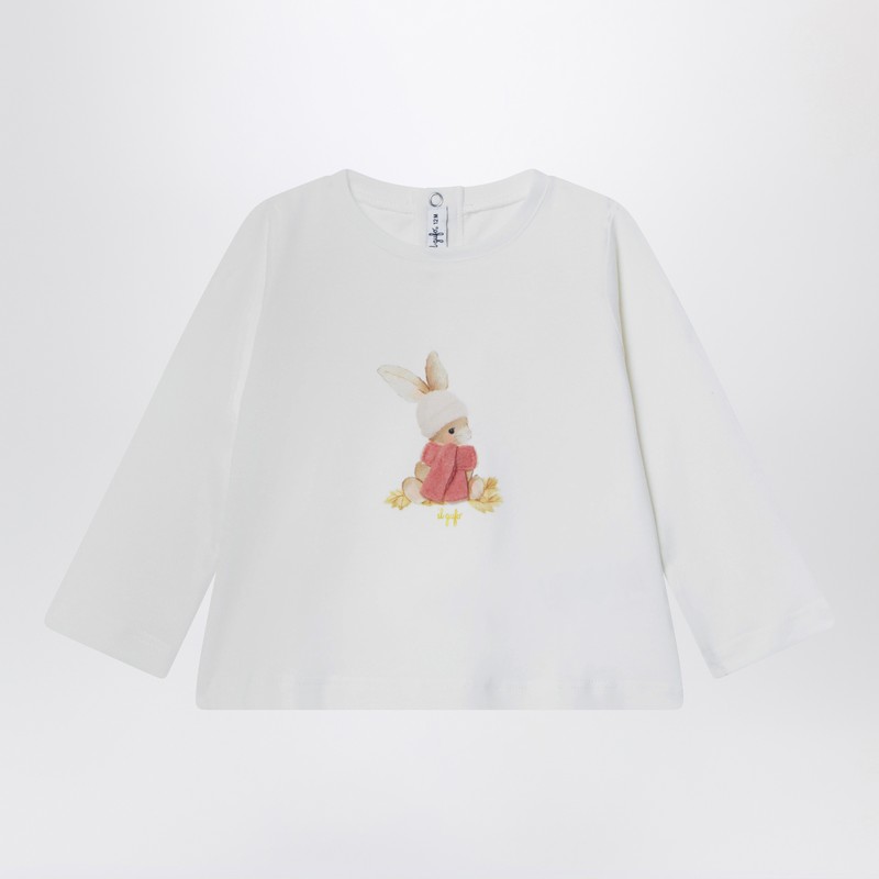 Il Gufo Long-sleeve T-shirt With Bunny In White