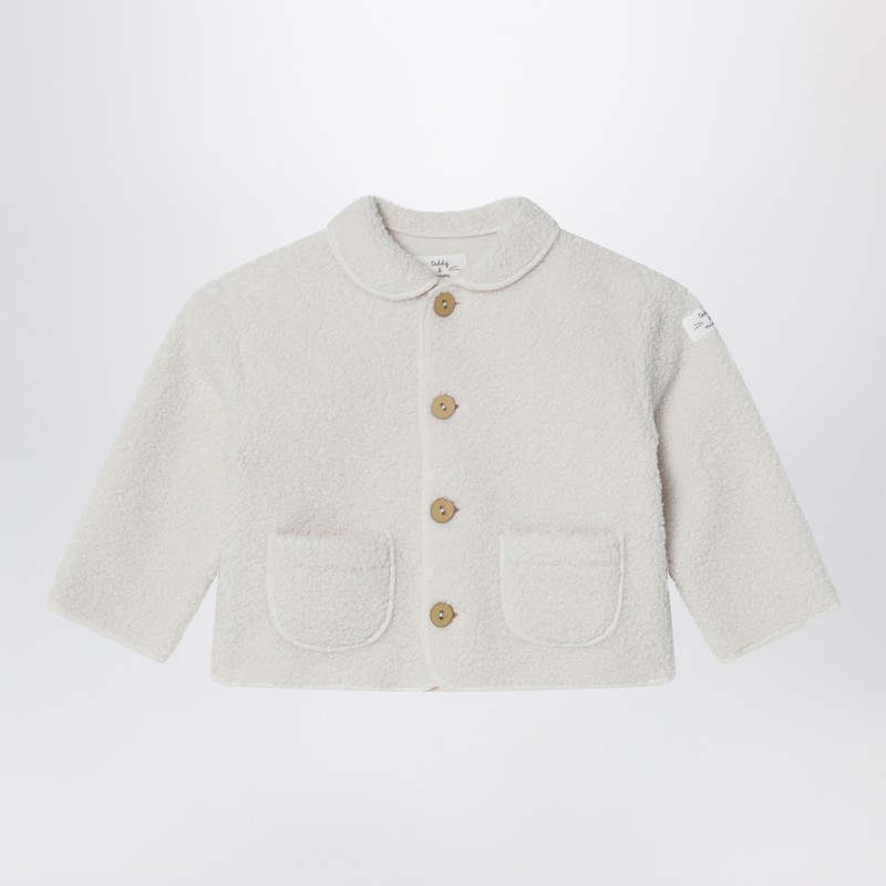 Ivory teddy-fabric jacket