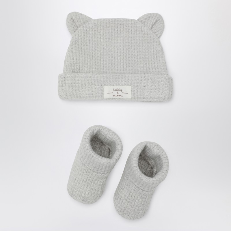Teddy & Minou Two-piece Set In Pumice Colour In Gray