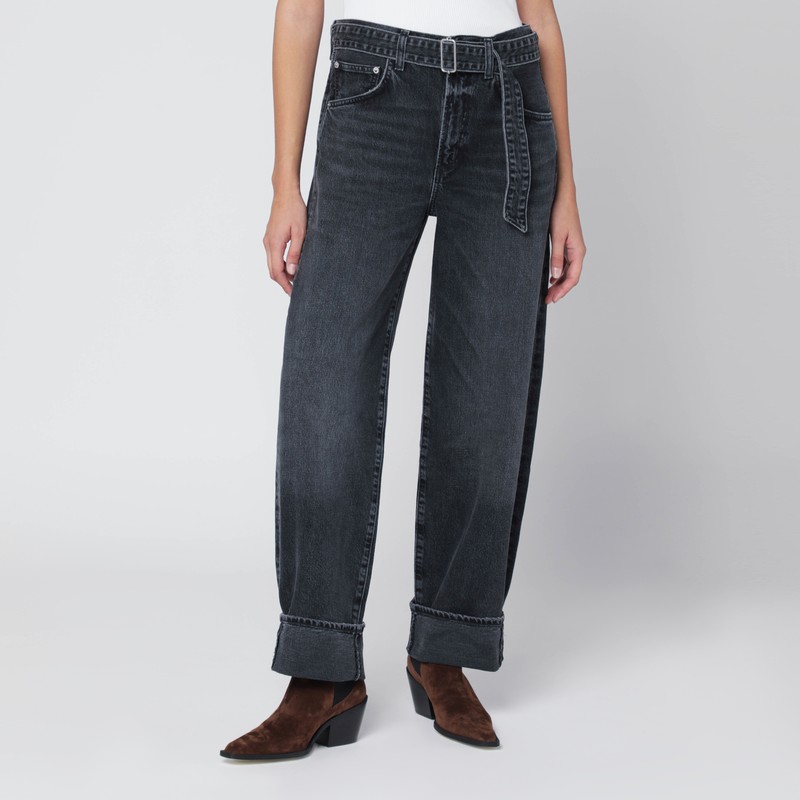 Jeans Cuffer Taper grey washed effect