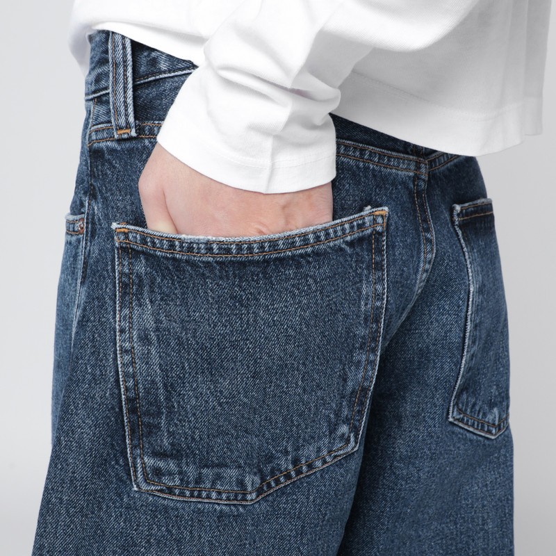 Agolde Blue Regenerated Denim Jeans In Blue