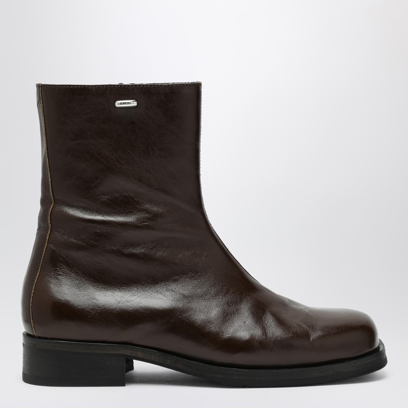 Olive green leather Camion boots