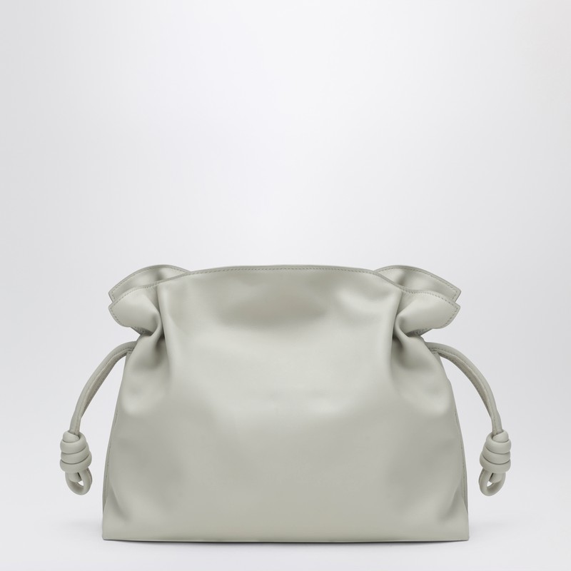Loewe Flamenco Clutch Medium Bag In Pale Grey/light Citrine In Gray